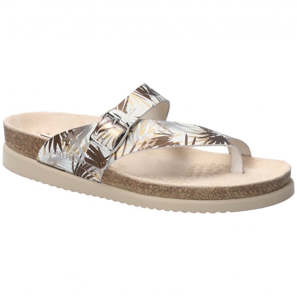 Mephisto Women's Helen Thong Sandals – Comfortable Cork Footbed Leather Sandals